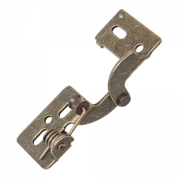 Youngdale Antique Brass 1/2 in. Overlay Self-Closing Hinge, PK 10